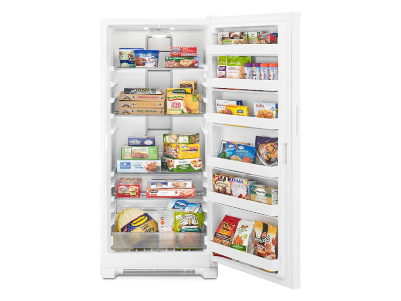 30" Whirlpool 18 Cu. Ft. Upright Freezer With Adjustable Wire Shelves - WZF34X18DW