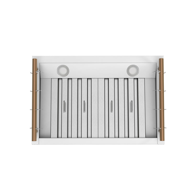 30" Forno Venezia Wall-Mounted Range Hood in White with Touch Controls and Baffle Filters - FRHWM5503-30WHT
