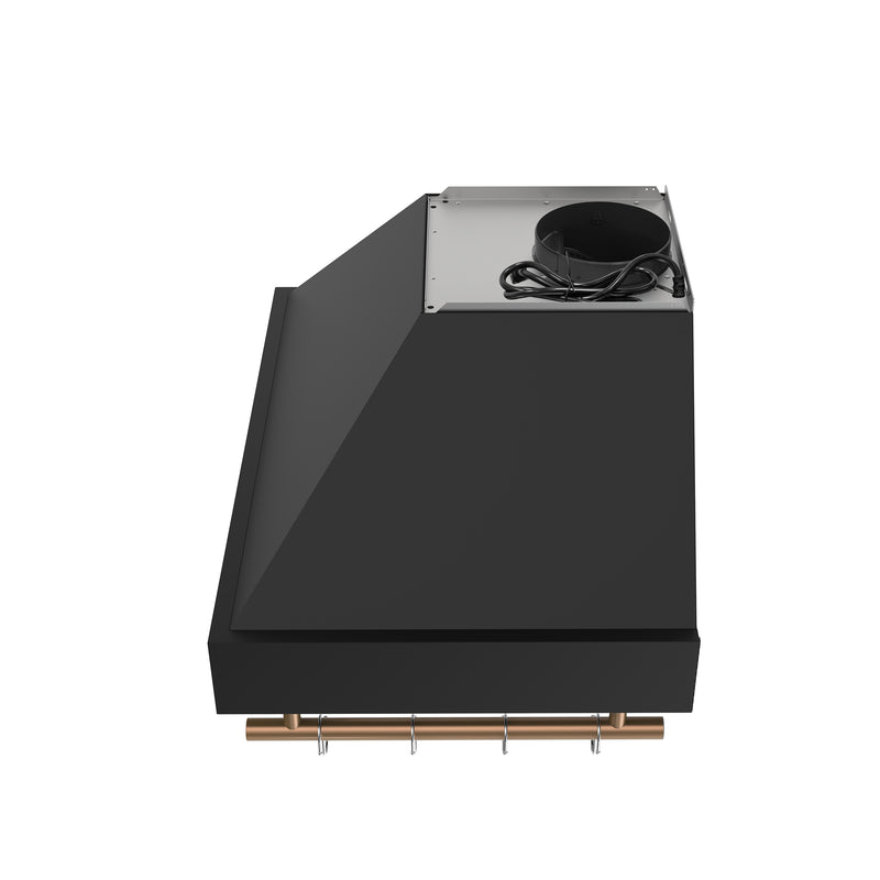 30" Forno Venezia Wall-Mounted Range Hood in Black with Touch Controls and Baffle Filters - FRHWM5503-30BLK