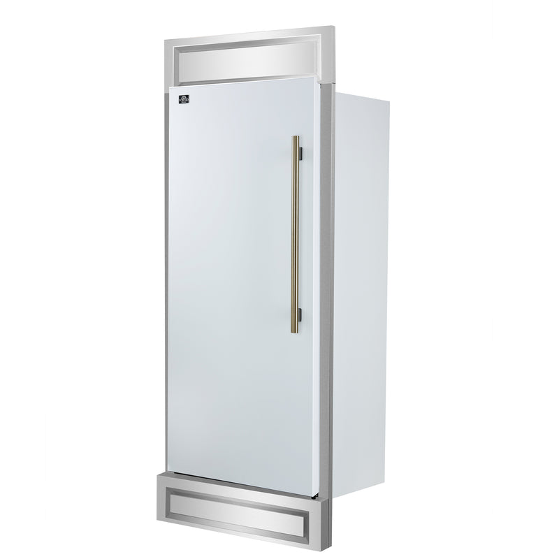 28" Forno Maderno 13.6 Cu. Ft. Built-In Convertible Refrigerator - FFFFD1722-32LMG-WHT