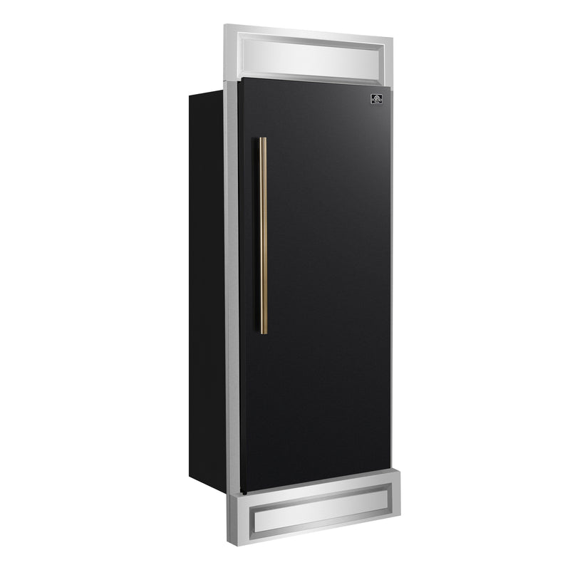 28" Forno Maderno 13.6 Cu. Ft. Built-In Convertible Refrigerator - FFFFD1722-32RMG-BLK