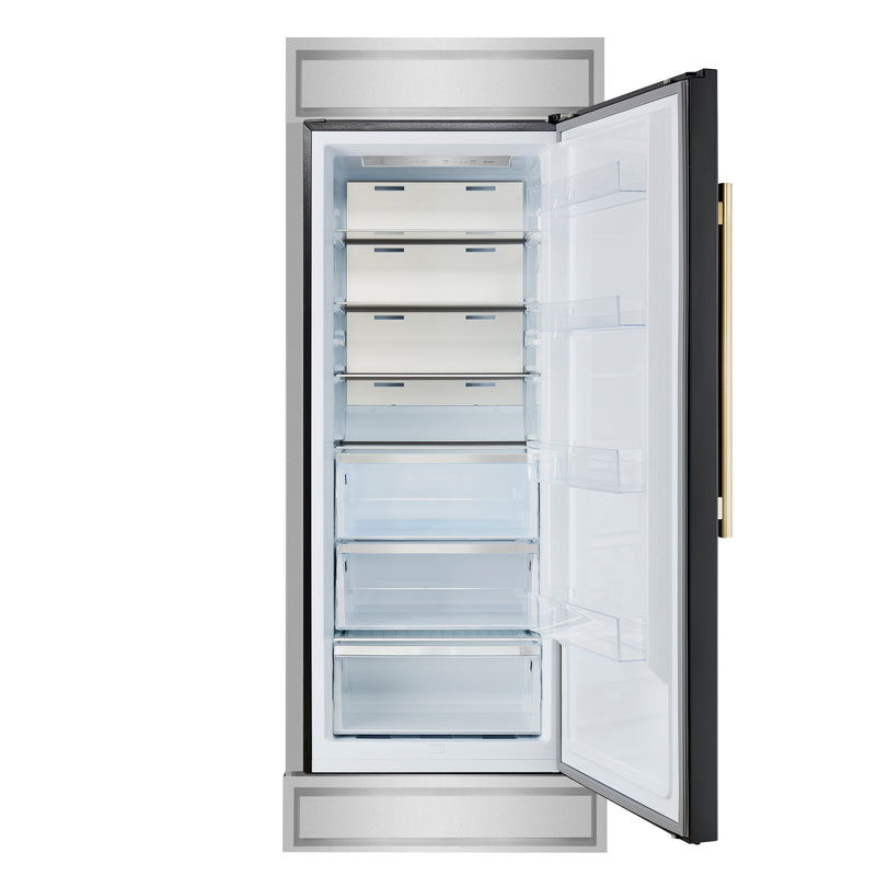 28" Forno Maderno 13.6 Cu. Ft. Built-In Convertible Refrigerator - FFFFD1722-32RMG-BLK