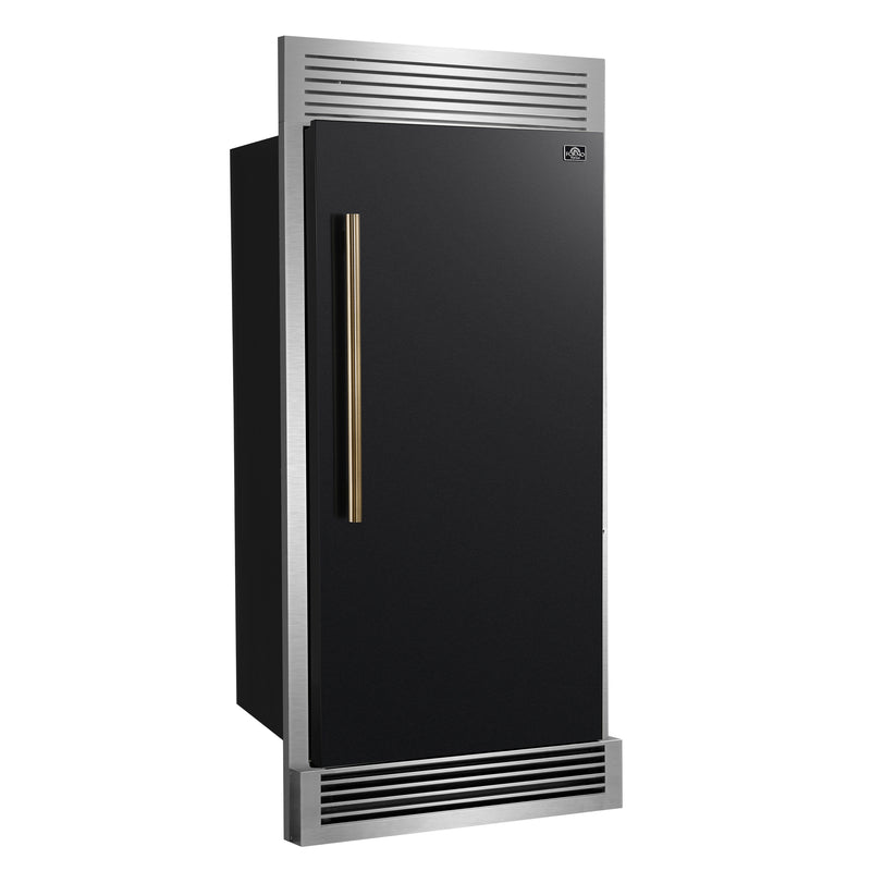 28" Forno Maderno 13.6 Cu. Ft. Built-In Convertible Refrigerator - FFFFD1722-32RSG-BLK