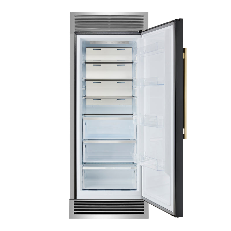 28" Forno Maderno 13.6 Cu. Ft. Built-In Convertible Refrigerator - FFFFD1722-32RSG-BLK