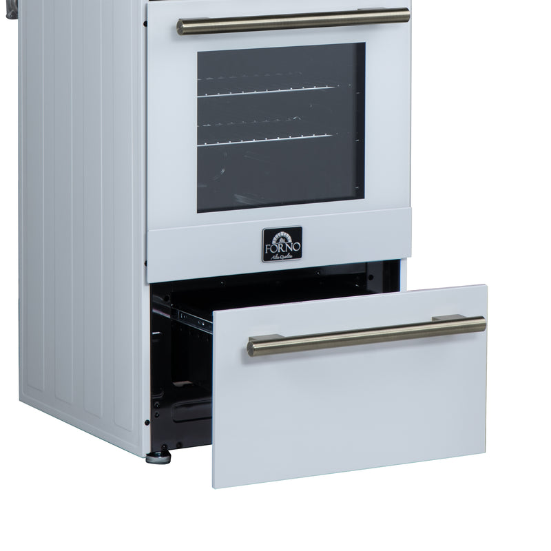 20" Forno Lamazze Freestanding Gas Range in White - FFSGS6265-20WHT