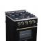 24" Forno Breno Freestanding Gas Range in Black - FFSGS6290-24BLK