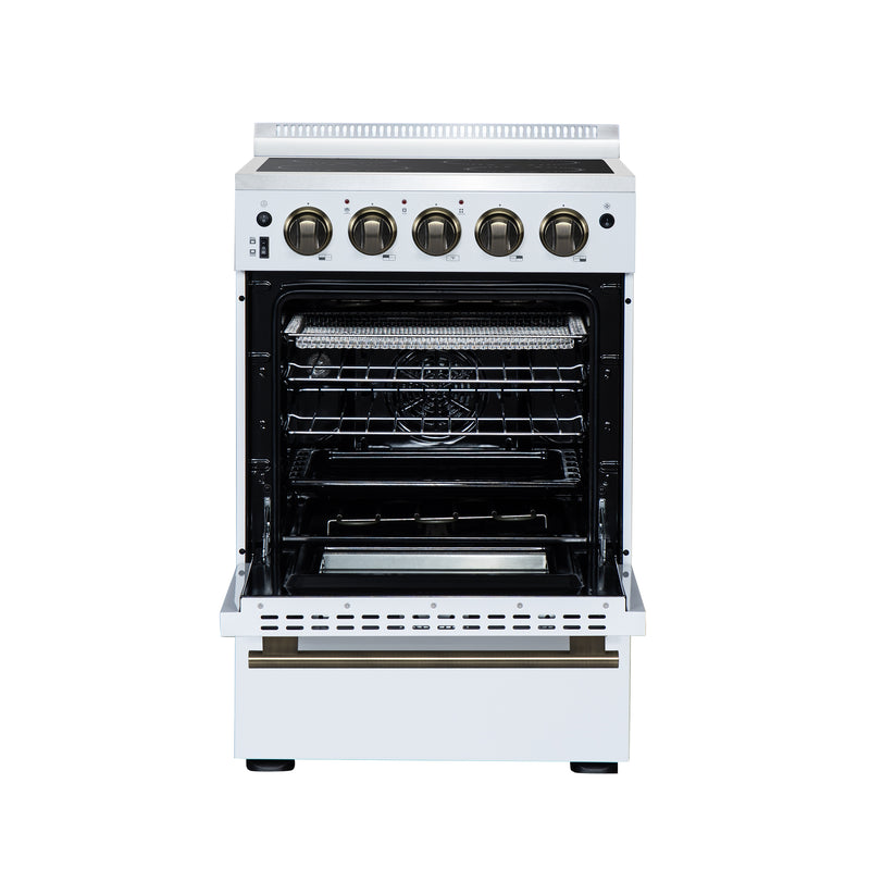 24" Forno Loiano Freestanding Electric Range in White - FFSEL6099-24WHT