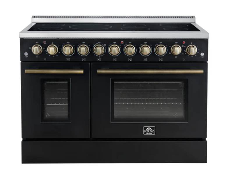 48" Forno Paolo Freestanding Electric Range in Black - FFSEL6011-48BLK