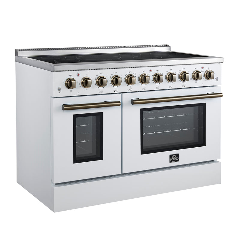 48" Forno Paolo Freestanding Electric Range in White - FFSEL6011-48WHT