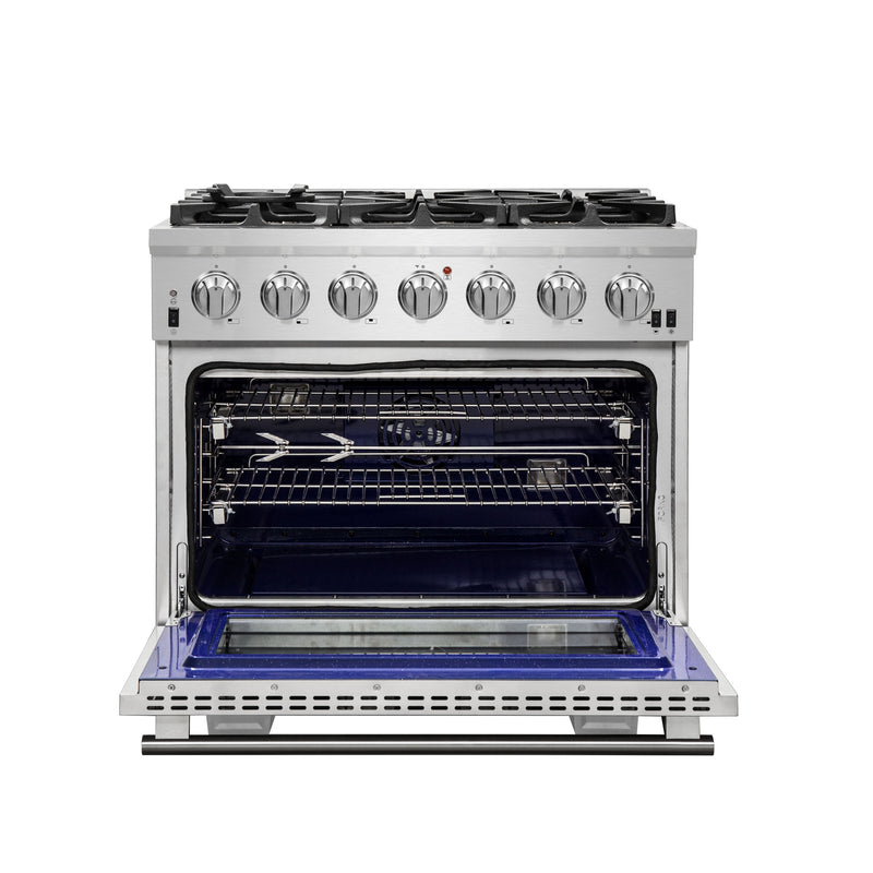36" Forno Capriasca 6 Brass Burners Gas Range - FFSGS6260-36