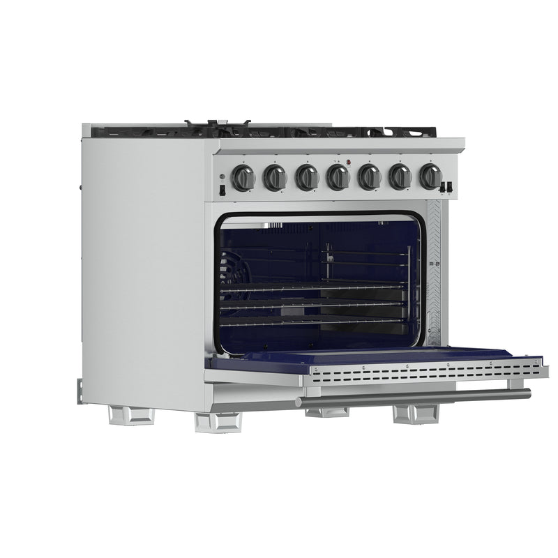 36" Forno Capriasca 6 Brass Burners Gas Range - FFSGS6260-36