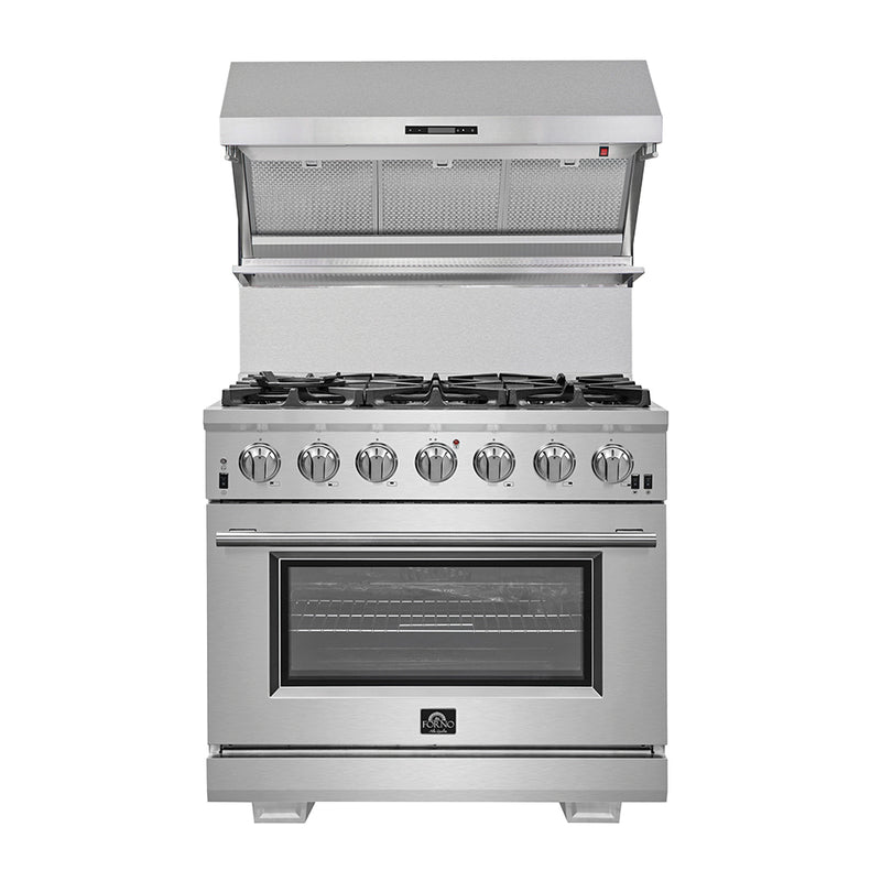 36" Forno Capriasca 6 Brass Burners Gas Range - FFSGS6260-36