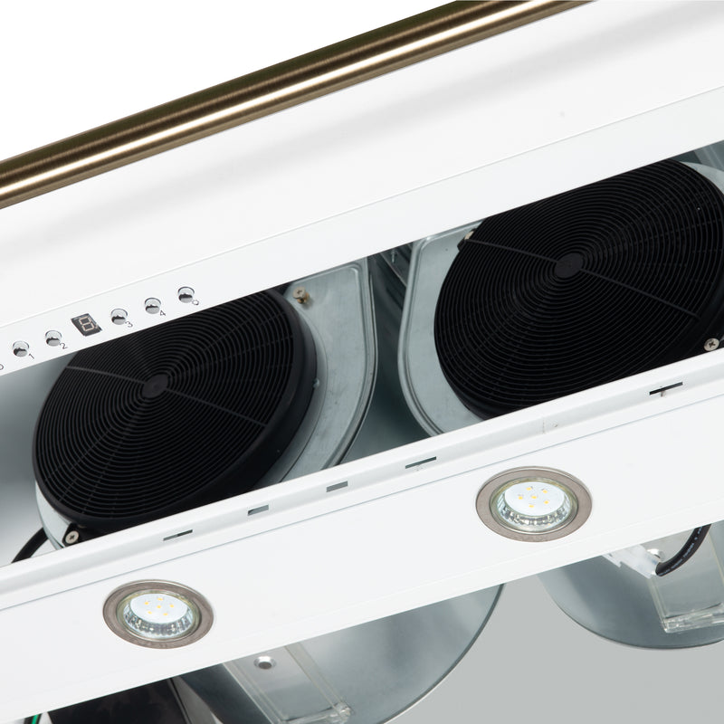 48" Forno Aria Wall-Mounted Range Hood in White - FRHWM5095-48WHT
