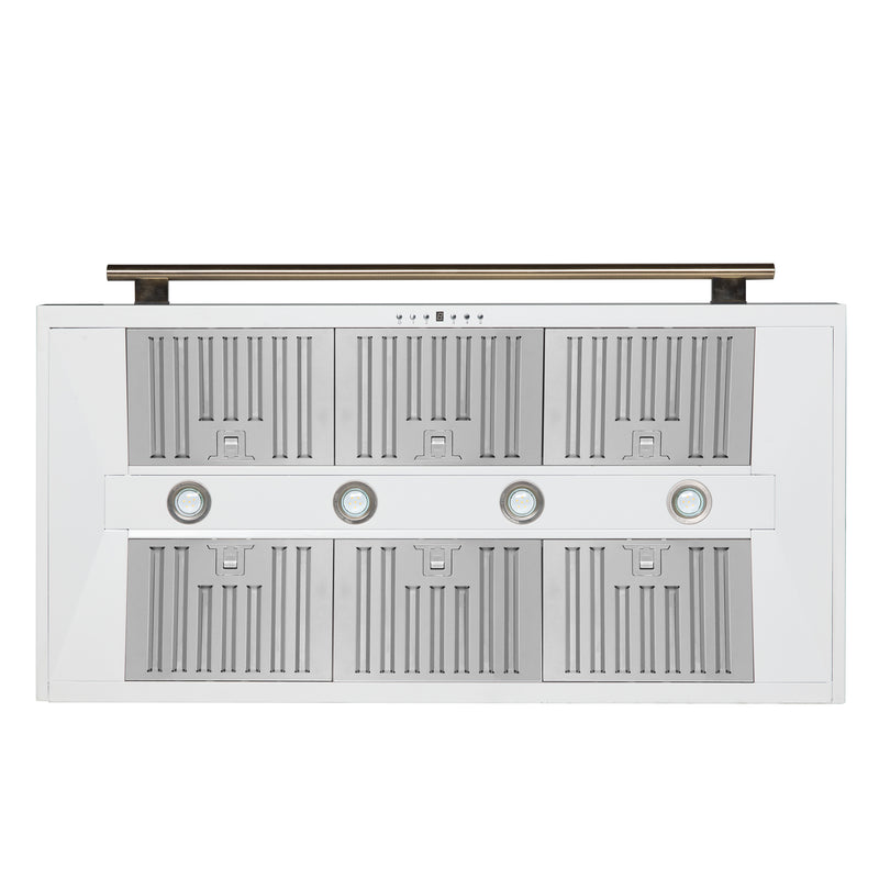 48" Forno Aria Wall-Mounted Range Hood in White - FRHWM5095-48WHT