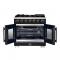 36" Forno Capriasca Freestanding French Door Gas Range - FFSGS6460-36BLK