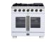 36" Forno Capriasca Freestanding French Door Gas Range - FFSGS6460-36WHT