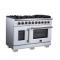 48" Forno Capriasca Freestanding French Door Gas Range - FFSGS6460-48WHT