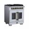 30" Forno Capriasca Freestanding French Door Dual Fuel Range - FFSGS6387-30WHT
