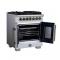 30" Forno Capriasca Freestanding French Door Dual Fuel Range - FFSGS6387-30WHT