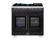 36" Forno Capriasca Freestanding French Door Dual Fuel Range - FFSGS6387-36BLK