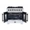 36" Forno Capriasca Freestanding French Door Dual Fuel Range - FFSGS6387-36WHT
