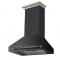30" Forno Aria Wall-Mounted Range Hood in Black - FRHWM5095-30BLK