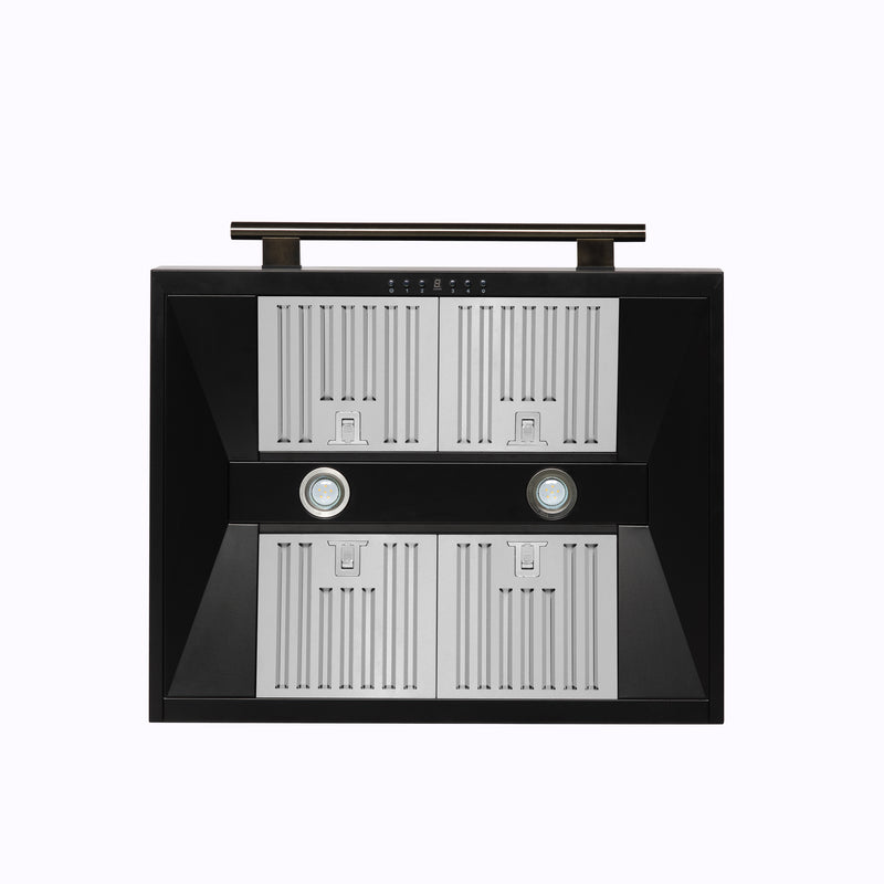 30" Forno Aria Wall-Mounted Range Hood in Black - FRHWM5095-30BLK