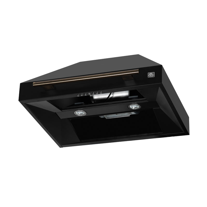 30" Forno Aria Wall-Mounted Range Hood in Black - FRHWM5095-30BLK