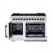 48" Forno Capriasca Freestanding French Door Dual Fuel Range - FFSGS6387-48WHT