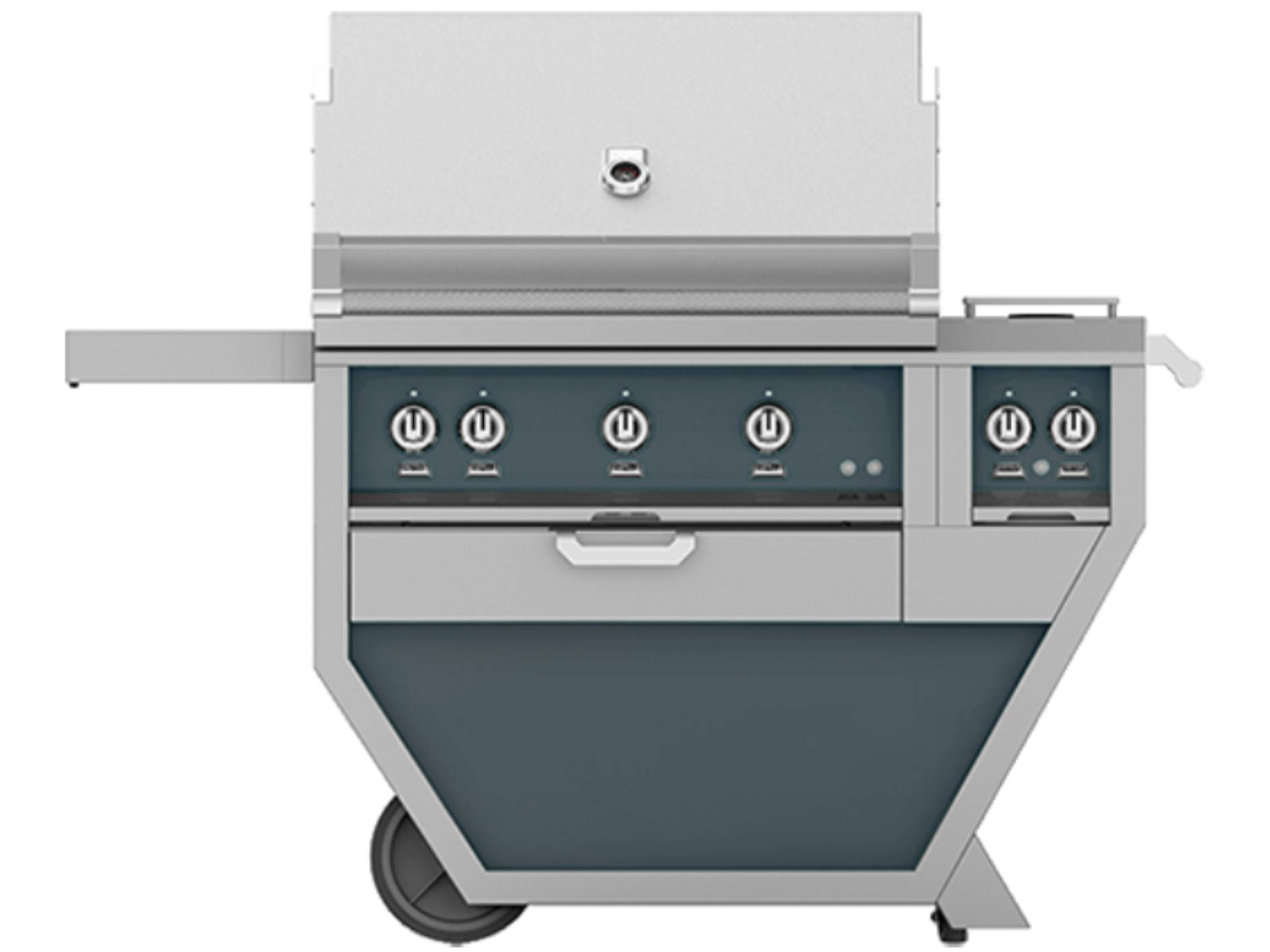 36" Hestan Outdoor Liquid Propane Deluxe Grill with Double Side Burner - GMBR36CX2-LP-GG