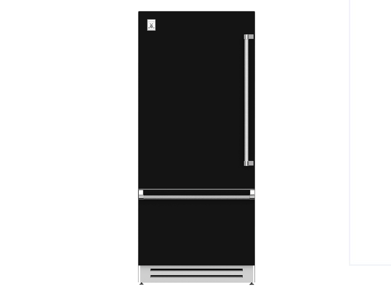 36" Hestan KRB Series Bottom Mount Refrigerator with Bottom Compressor - KRBL36-BK