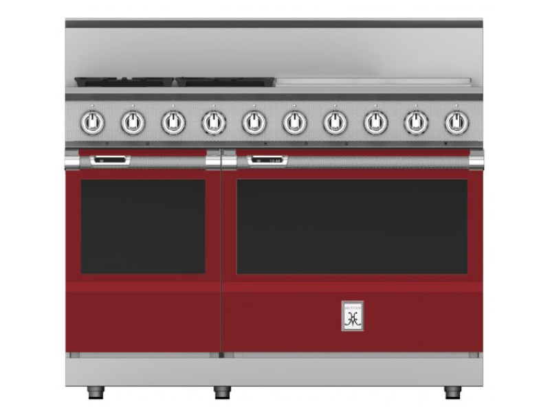 48" Hestan KRD Series Natural Gas Freestanding Dual Fuel Range with 4-Burner in Tin Roof - KRD484GD-NG-BG