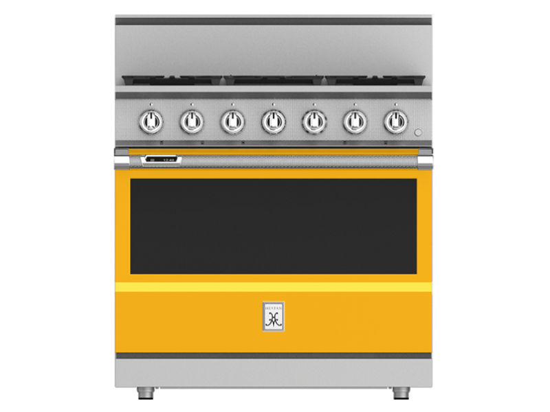 36" Hestan KRD Series Liquid Propane Dual Fuel Range with 5-Burner - KRD364GD-LP-YW