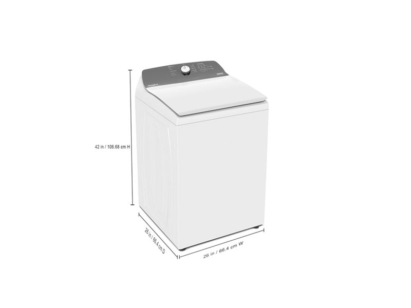 26" Whirlpool 4.5 Cu. Ft. IEC Top Load Impeller Washer - WTW4000SW