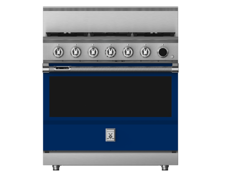 36" Hestan KRDS Series 5-Burner Smart Gas Dual Fuel Range - KRDS365-NG-BU