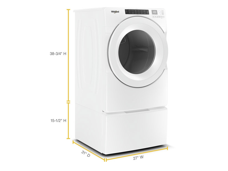 27 " Whirlpool 7.4 Cu. Ft. Front Load Gas Dryer With Intiutitive Touch Controls - WGD5620HW