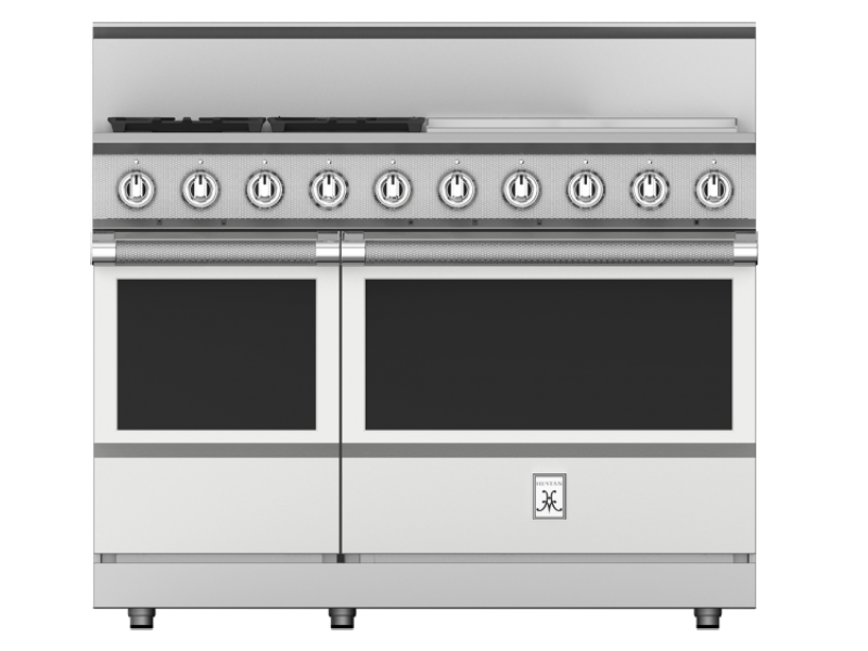 48" Hestan KRG Series Gas Range with 4-Burners -KRG484GD-NG-WH