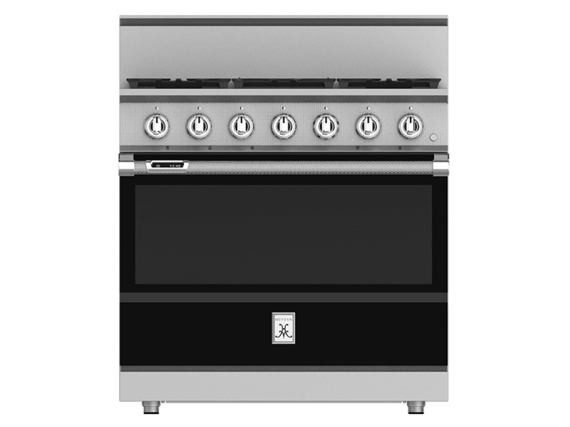 36" Hestan KRD Series Natural Gas Dual Fuel Range with 5-Burner - KRD364GD-NG-BK