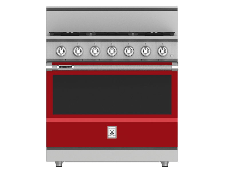 36" Hestan KRD Series Dual Fuel Range with 5-Burners - KRD365-NG-RD