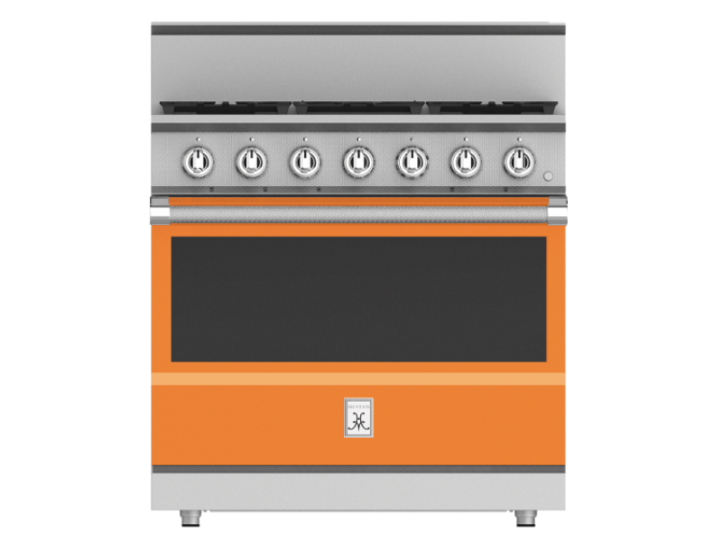 36" Hestan KRG Series Gas Range with 5-Burners - KRG365-NG-OR