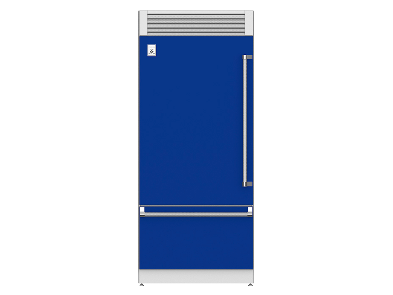 36" Hestan KRP Series Left-Hinge Pro Style Bottom Mount Refrigerator with Top Compressor - KRPL36-BU
