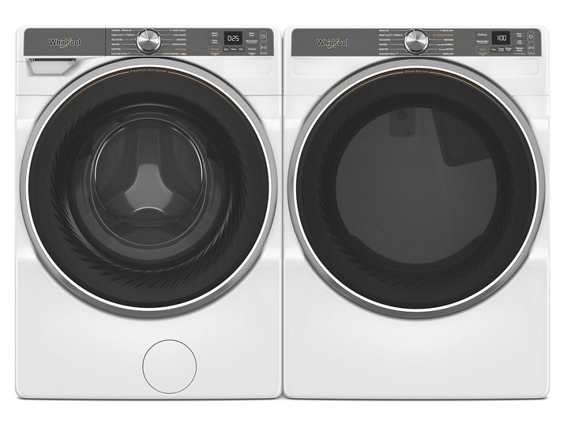27" Whirlpool 7.4 Cu. Ft. Smart Front Load Gas Dryer with Steam Capabilities in White - WGD6720RW