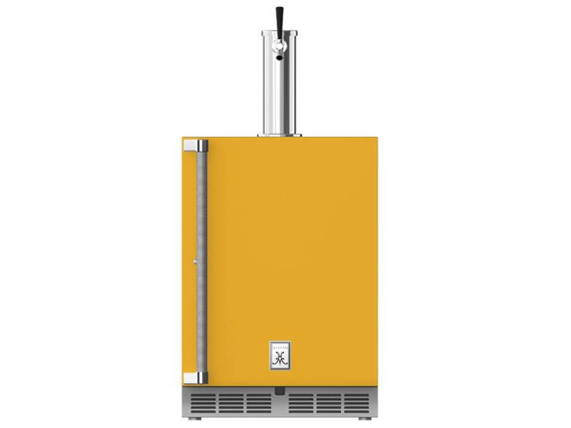 24" Hestan GFDS Series 5.2 cu. ft. Outdoor Single Faucet Beer Dispenser  - GFDSR241-YW