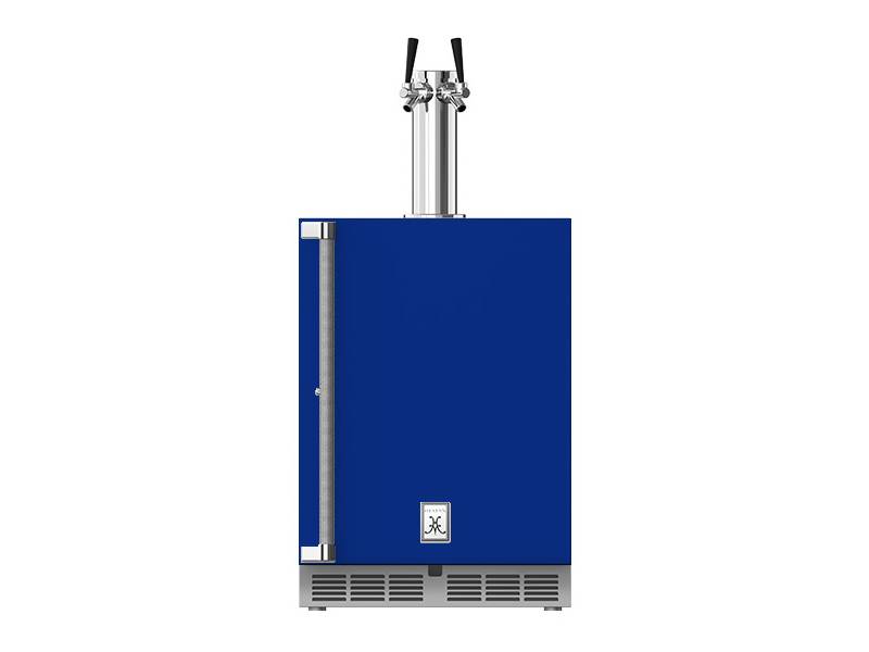 24" Hestan GFDS Series Outdoor Double Faucet Beer Dispenser - GFDSR242-BU