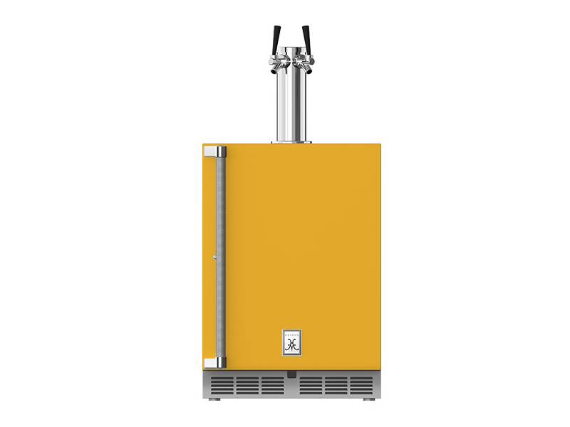 24" Hestan GFDS Series Outdoor Double Faucet Beer Dispenser - GFDSR242-YW