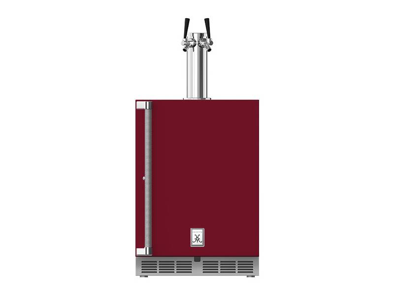 24" Hestan GFDS Series Outdoor Double Faucet Beer Dispenser - GFDSR242-BG