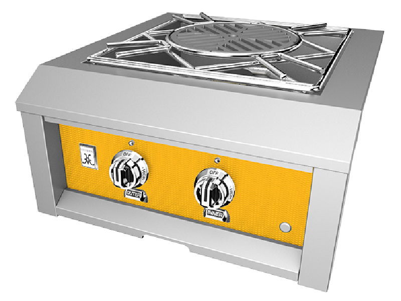 24" Hestan AGPB Series Power Burner with Removable Drip Tray - AGPB24-NG-YW