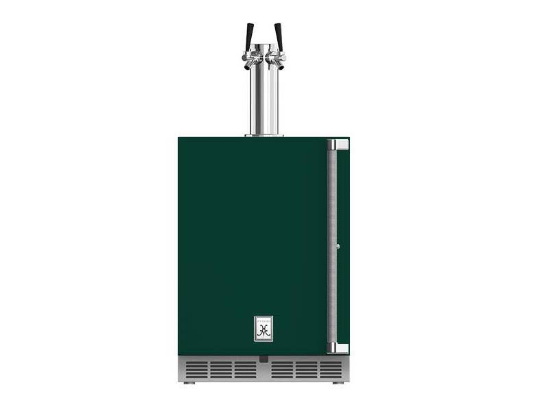 24" Hestan GFDS Series Outdoor Double Faucet Beer Dispenser - GFDSL242-GR