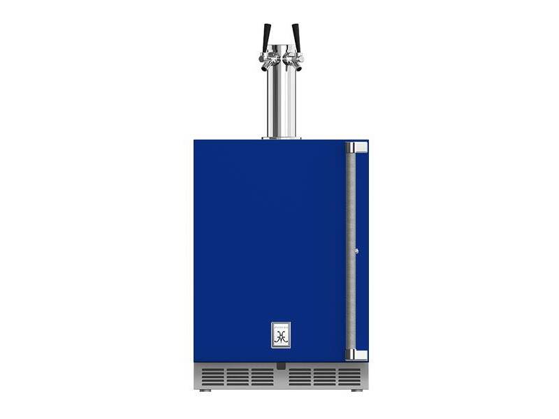 24" Hestan GFDS Series Outdoor Double Faucet Beer Dispenser - GFDSL242-BU