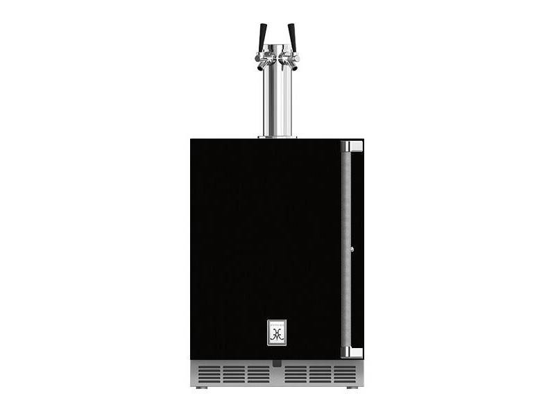 24" Hestan GFDS Series Outdoor Double Faucet Beer Dispenser - GFDSL242-BK